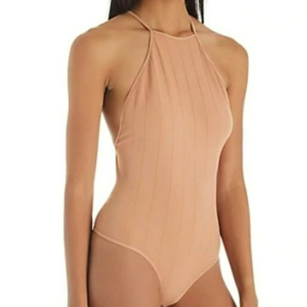 Free People Bridget High Neck Thong Bodysuit - Picture 1 of 5
